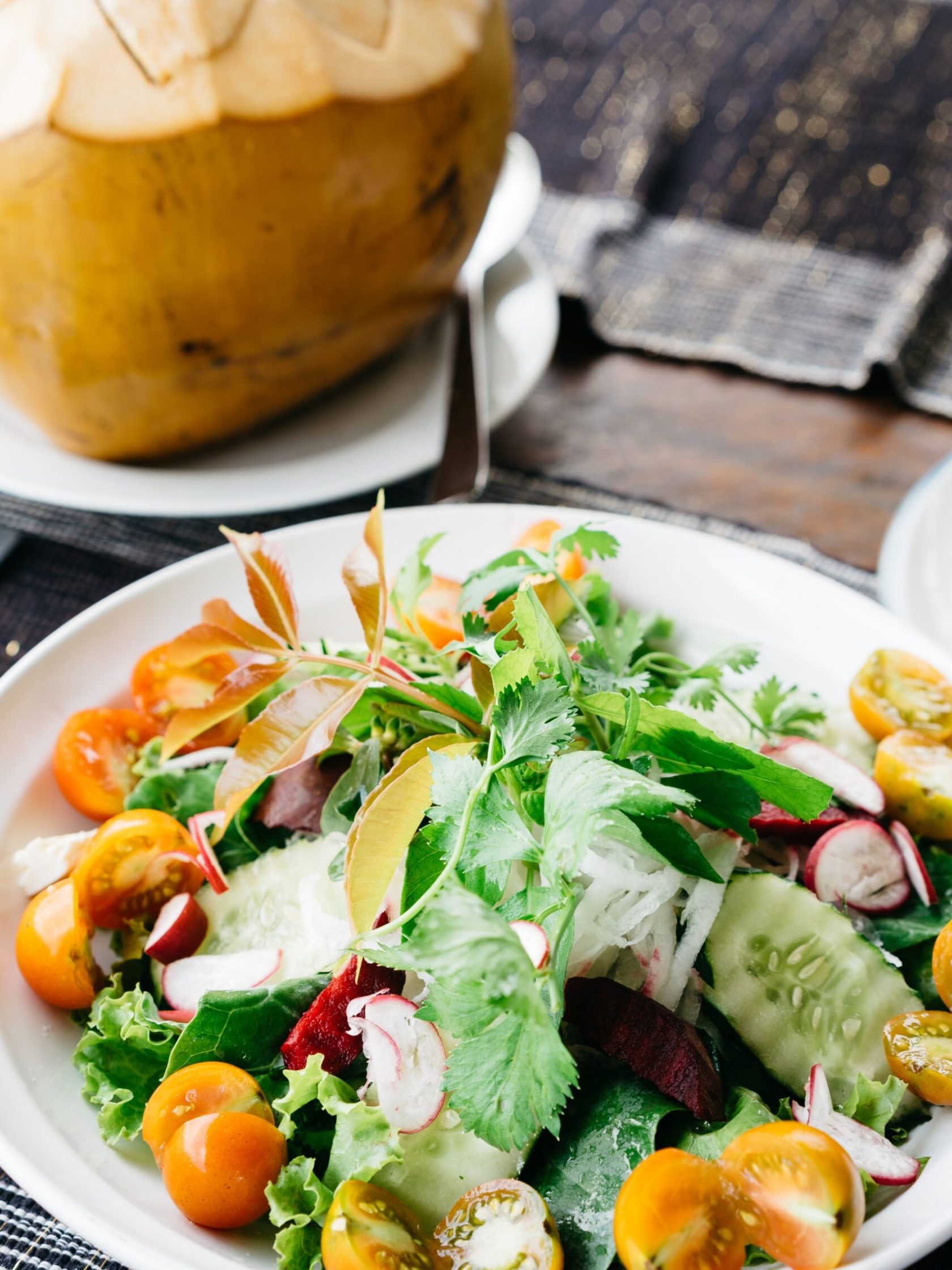 a plate of food on a table