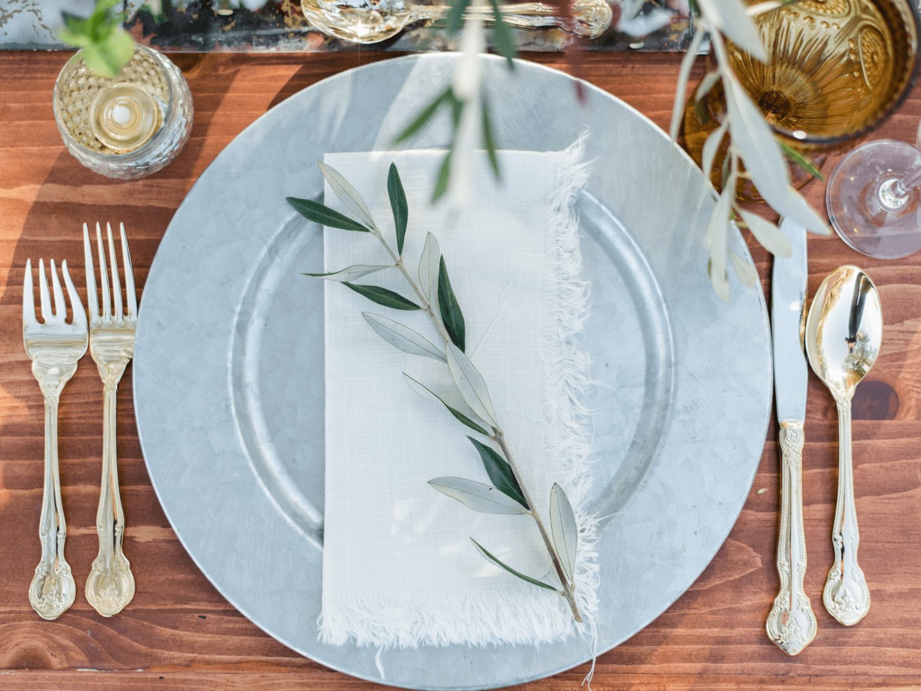 a place setting at a table