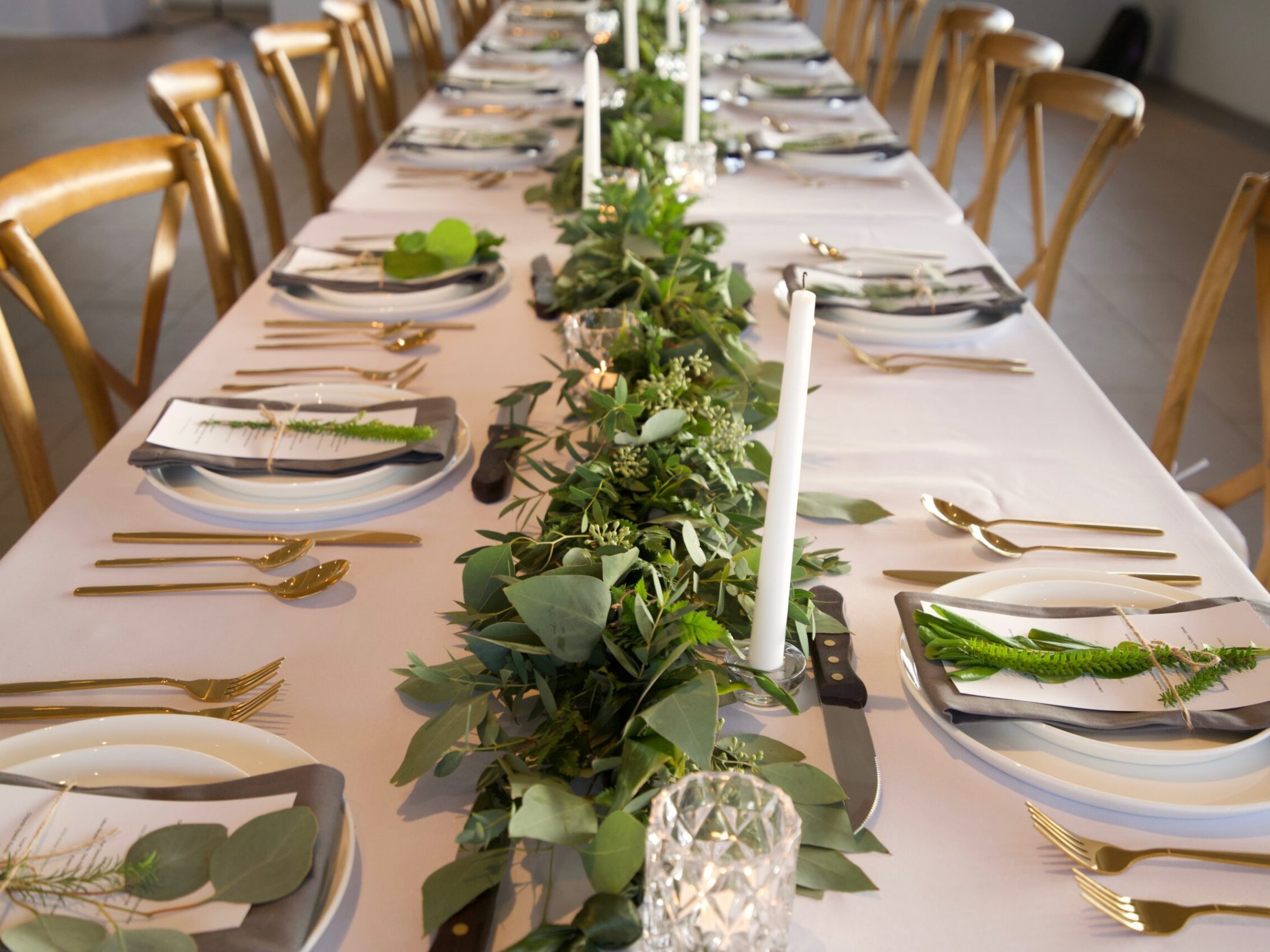 a dining table with a plate of food