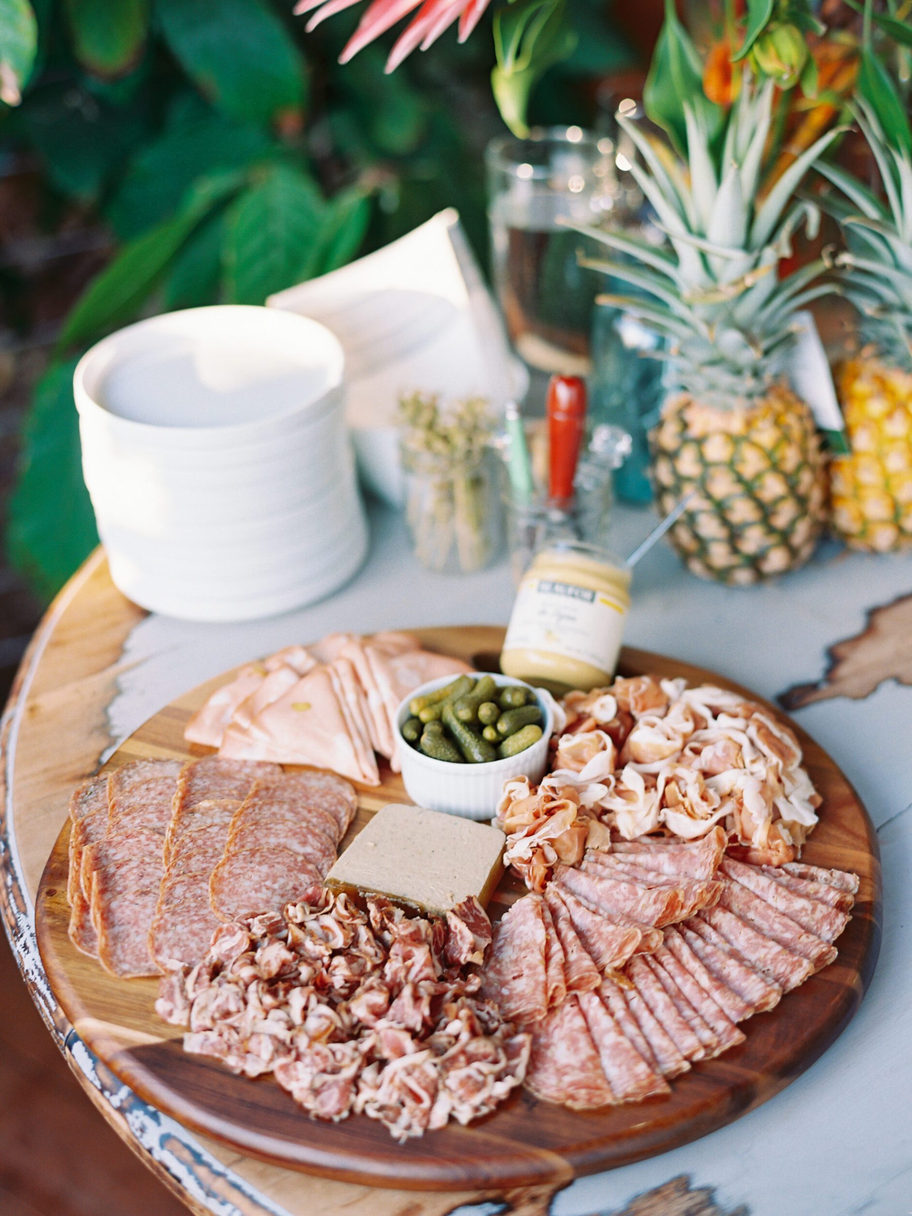 a plate of food on a table