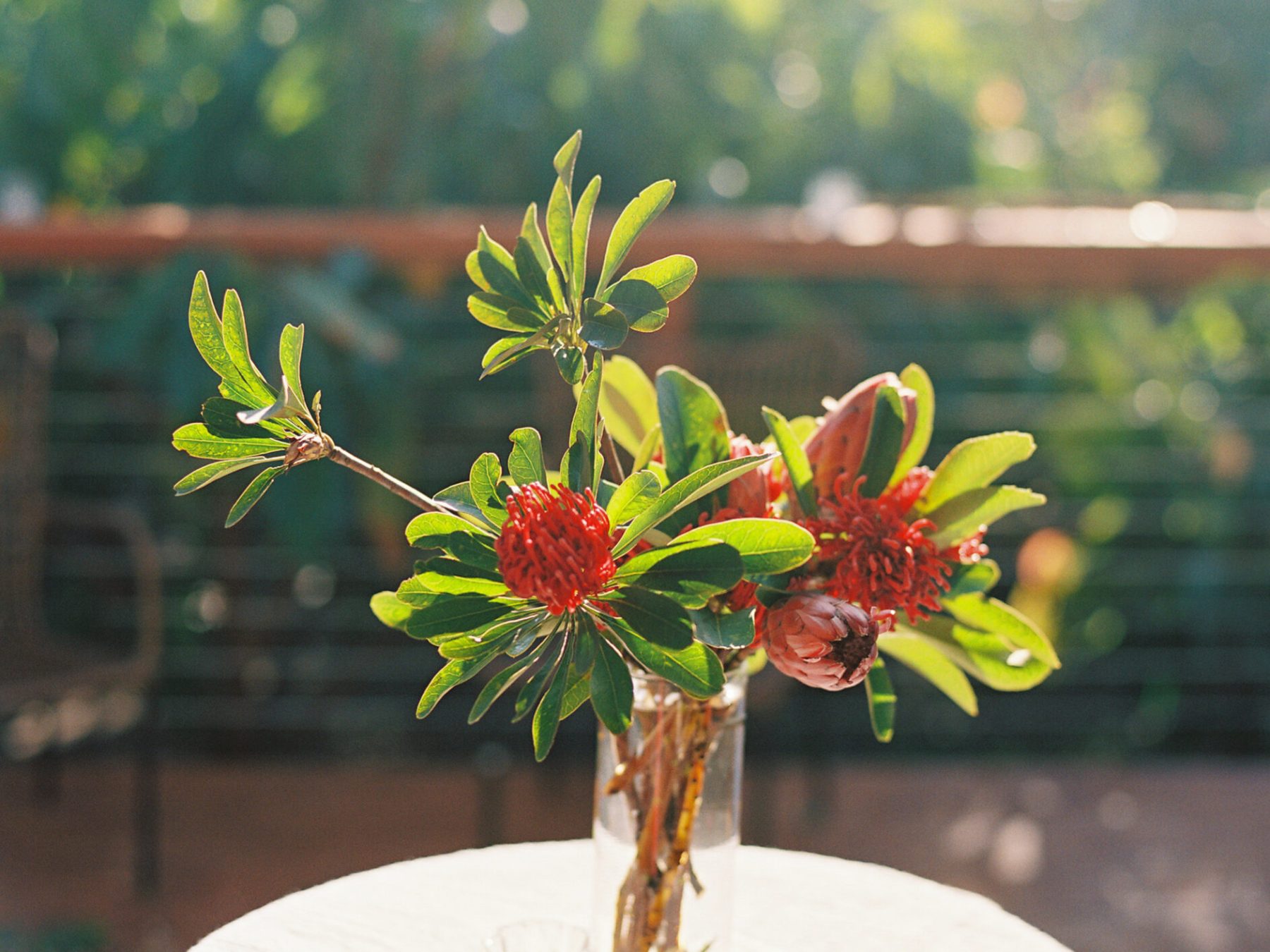 a vase of flowers sitting on a table