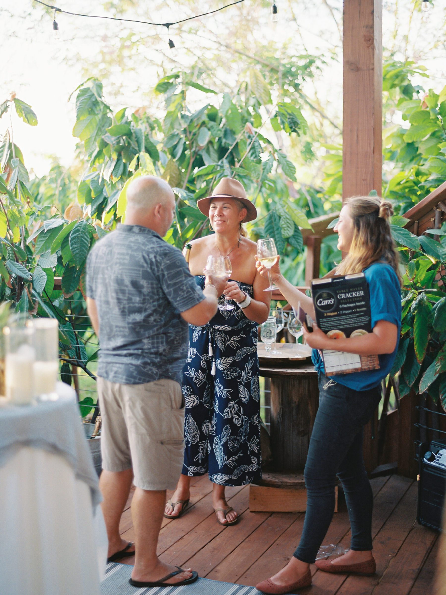 a group of people standing in front of a building