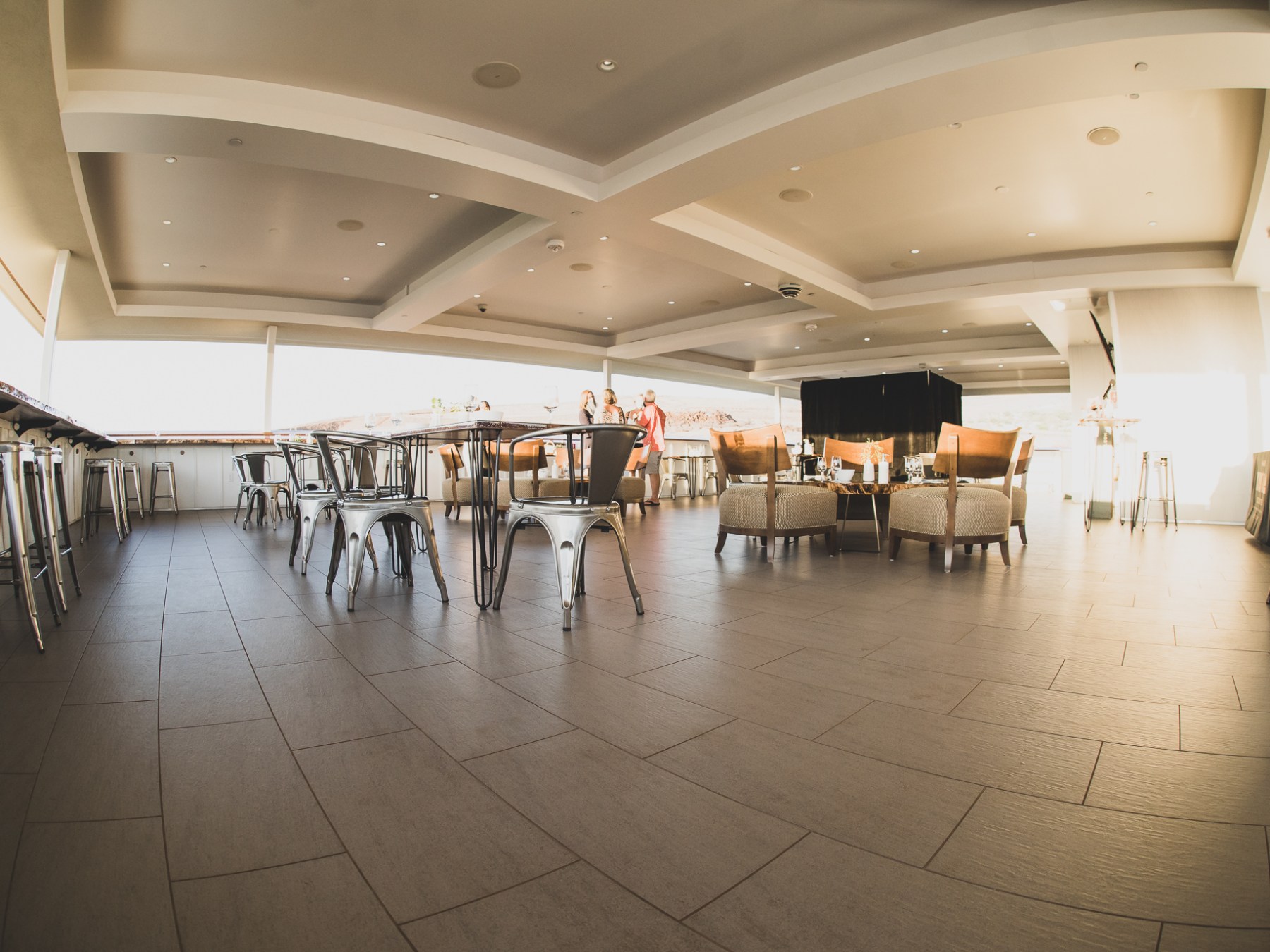 a group of people in a room